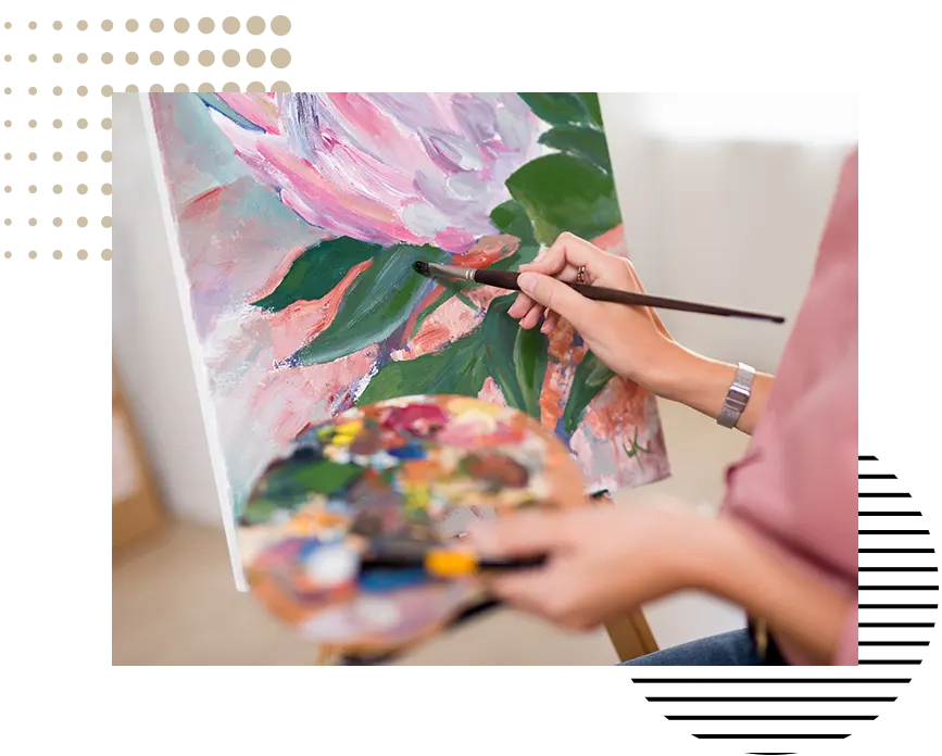 Mastery of gesture and surface on canvas