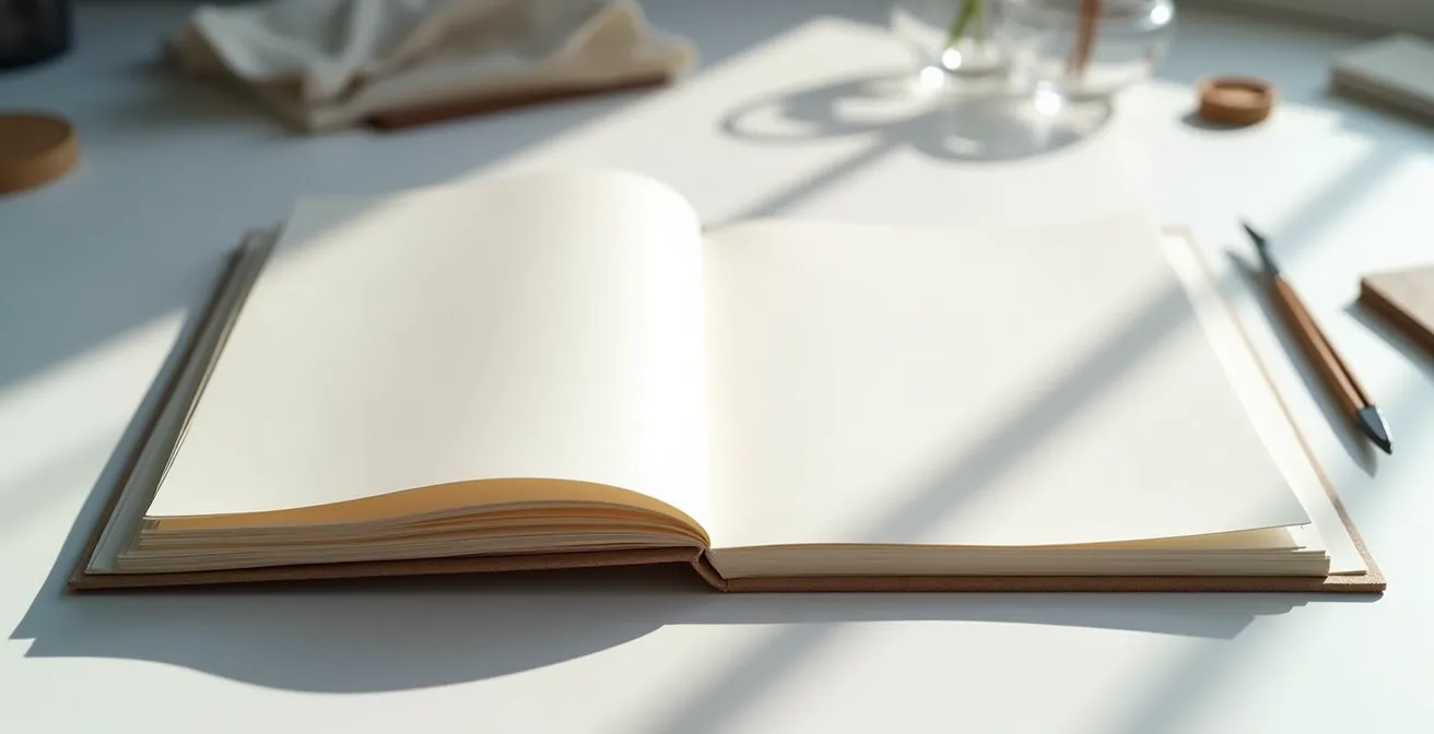 Professional archival portfolio construction with acid-free boards and glassine paper layers