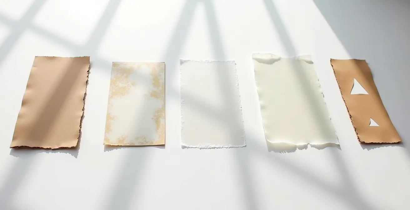 Side-by-side comparison of different stencil materials showing wear patterns after multiple uses