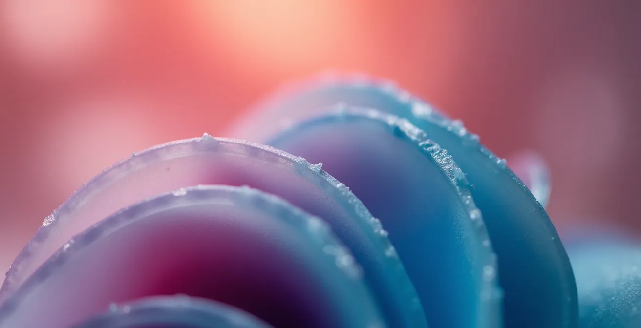 Macro close-up of premium vinyl collectible surface showing pristine material quality