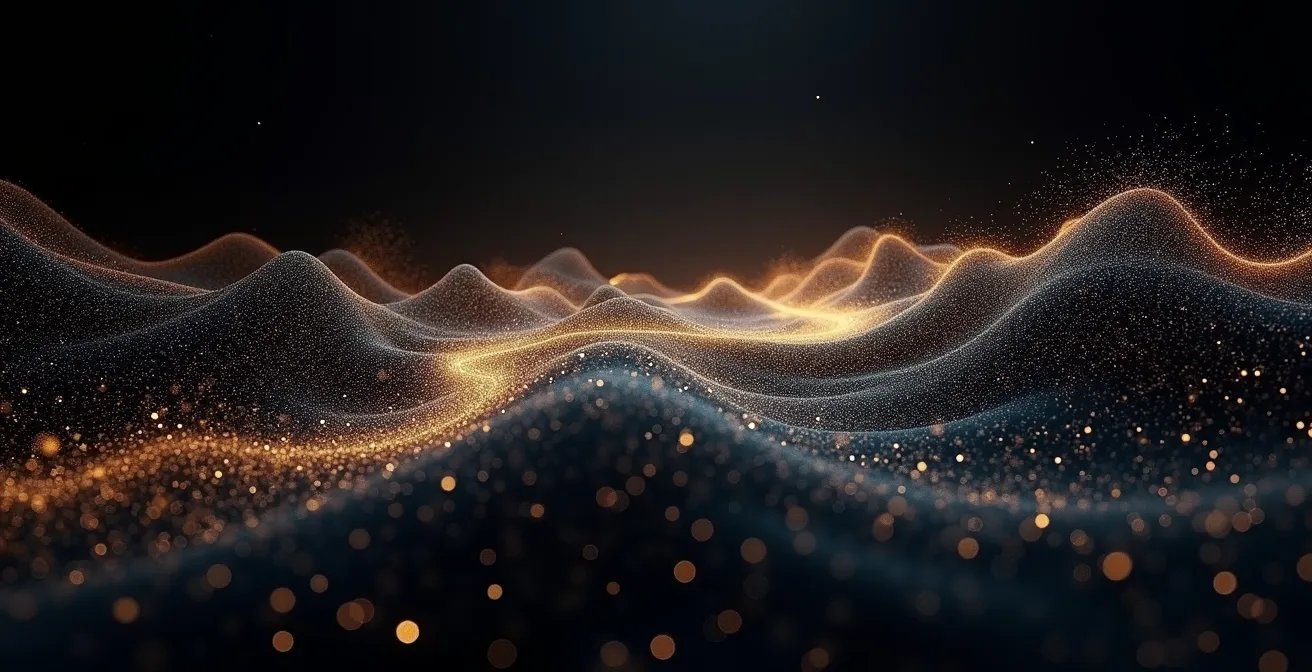 Visualization of thousands of particles flowing in optimized GPU-accelerated patterns