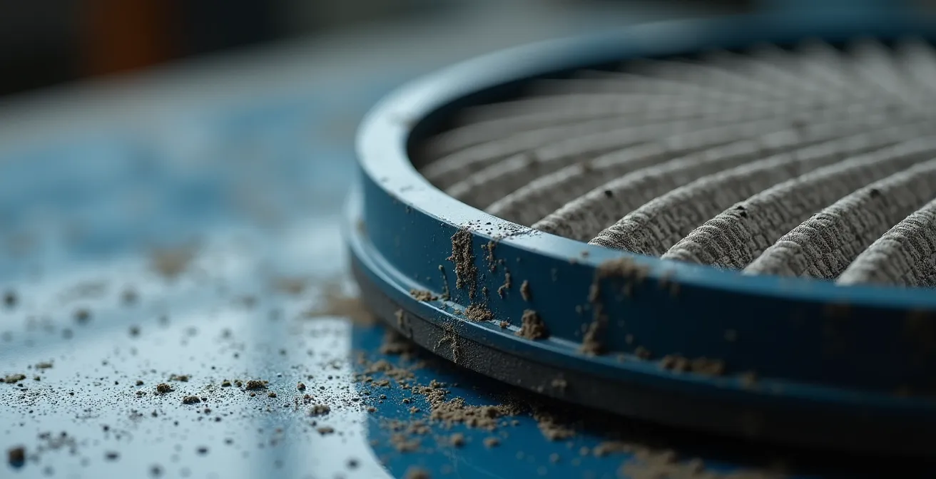 Macro shot of P100 respirator filter and organic vapor cartridge